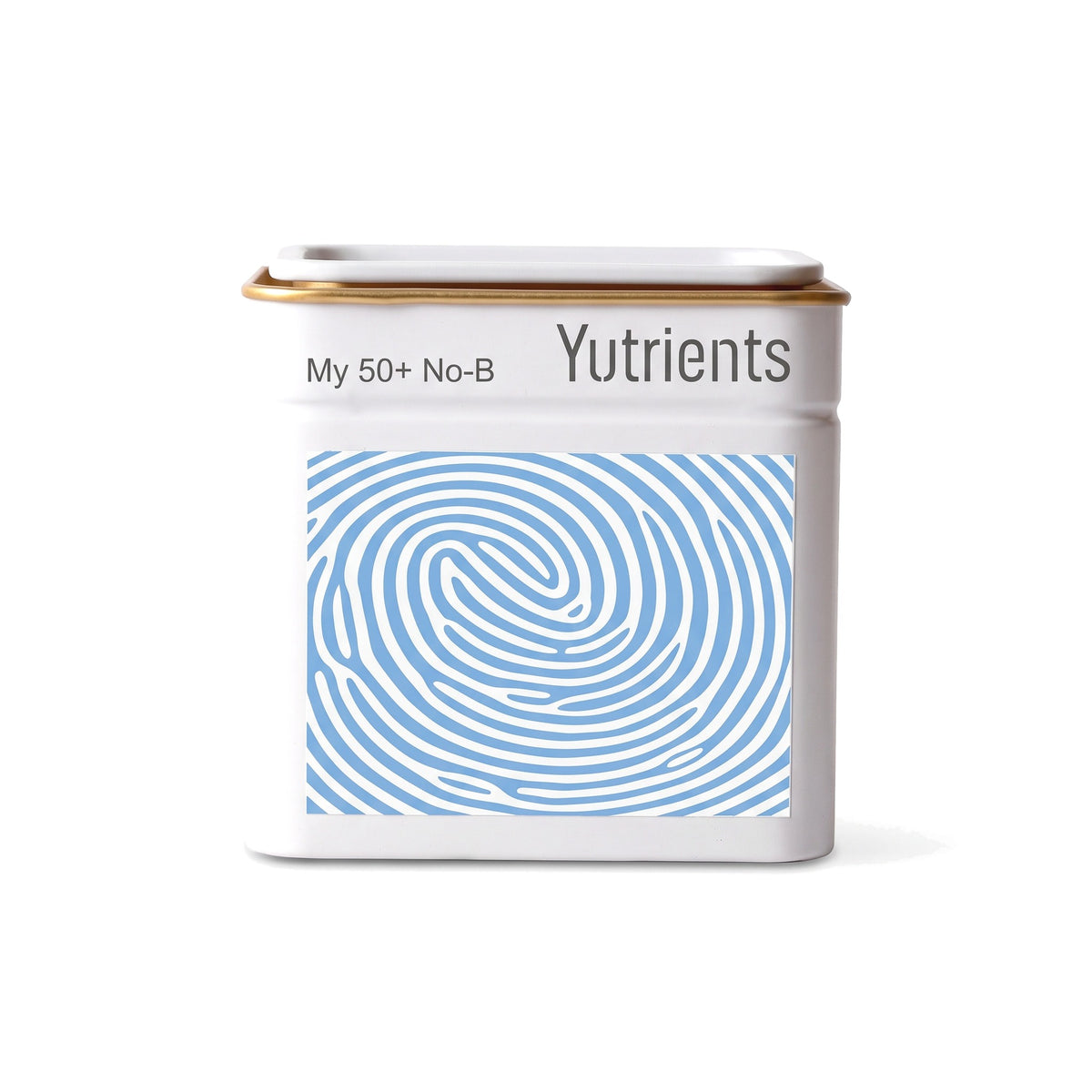 v3 Men's 50+ Multivitamin - No B — the tin, printed My 50+ No-B