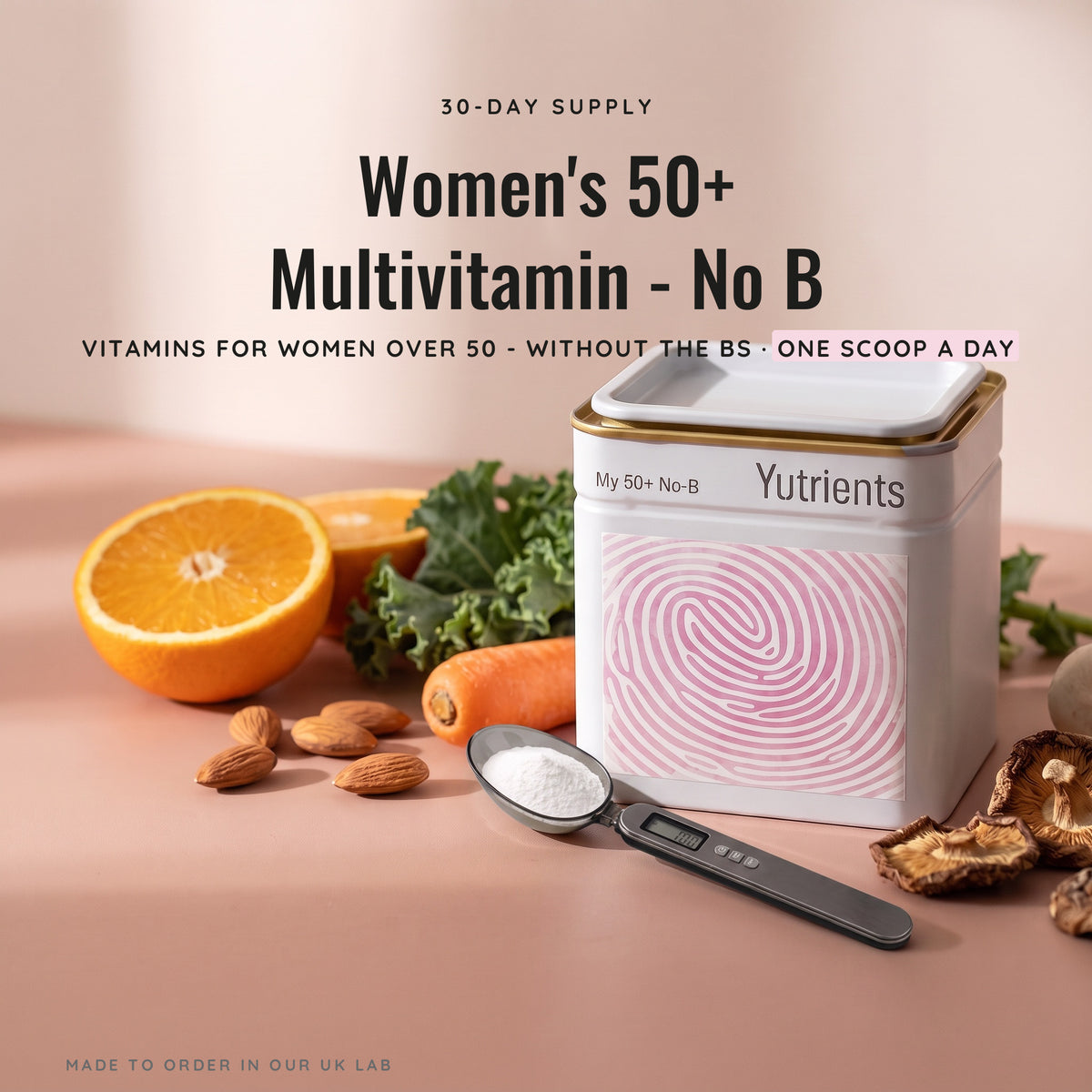 v2 Women's 50+ Multivitamin - No B — 30-day supply, one scoop a day