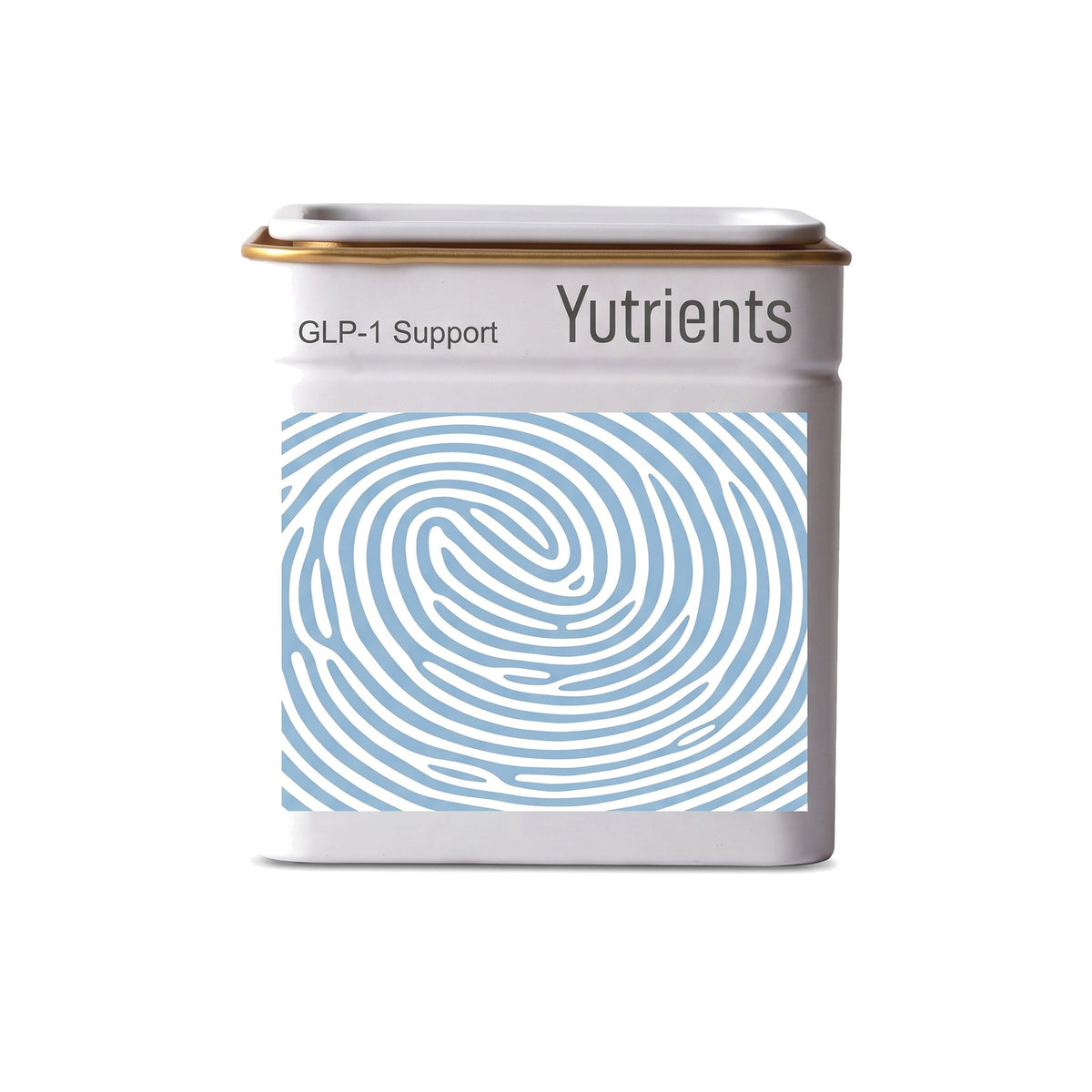 v3 GLP-1 Nutrition Support — the tin, printed GLP-1 Support