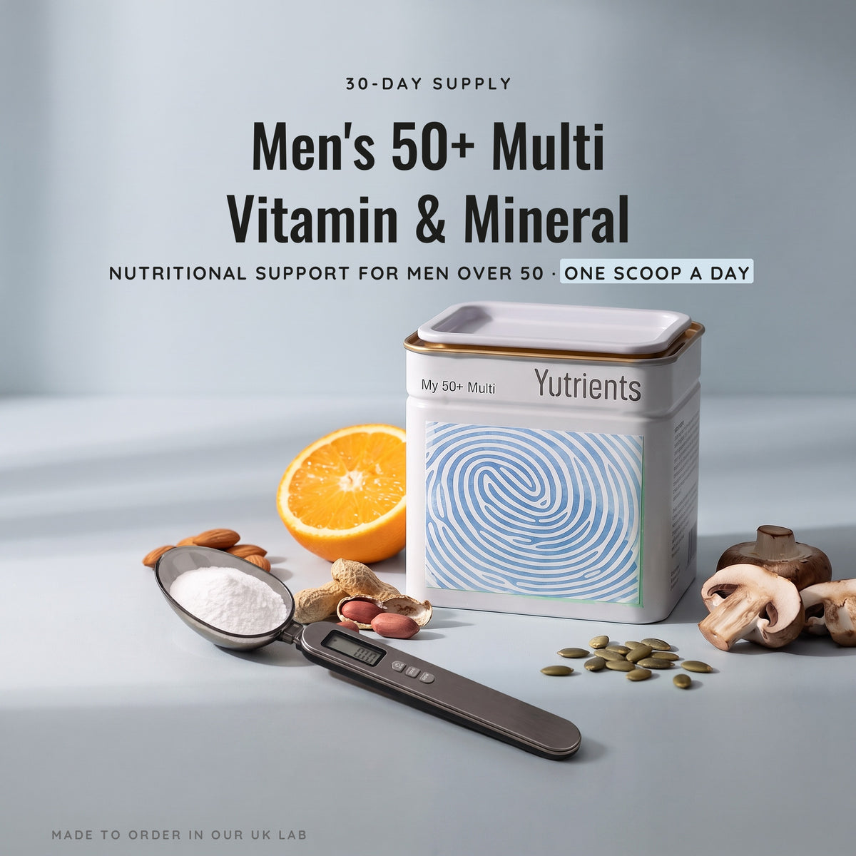 v2 Men's 50+ Multi Vitamin & Mineral — 30-day supply, one scoop a day