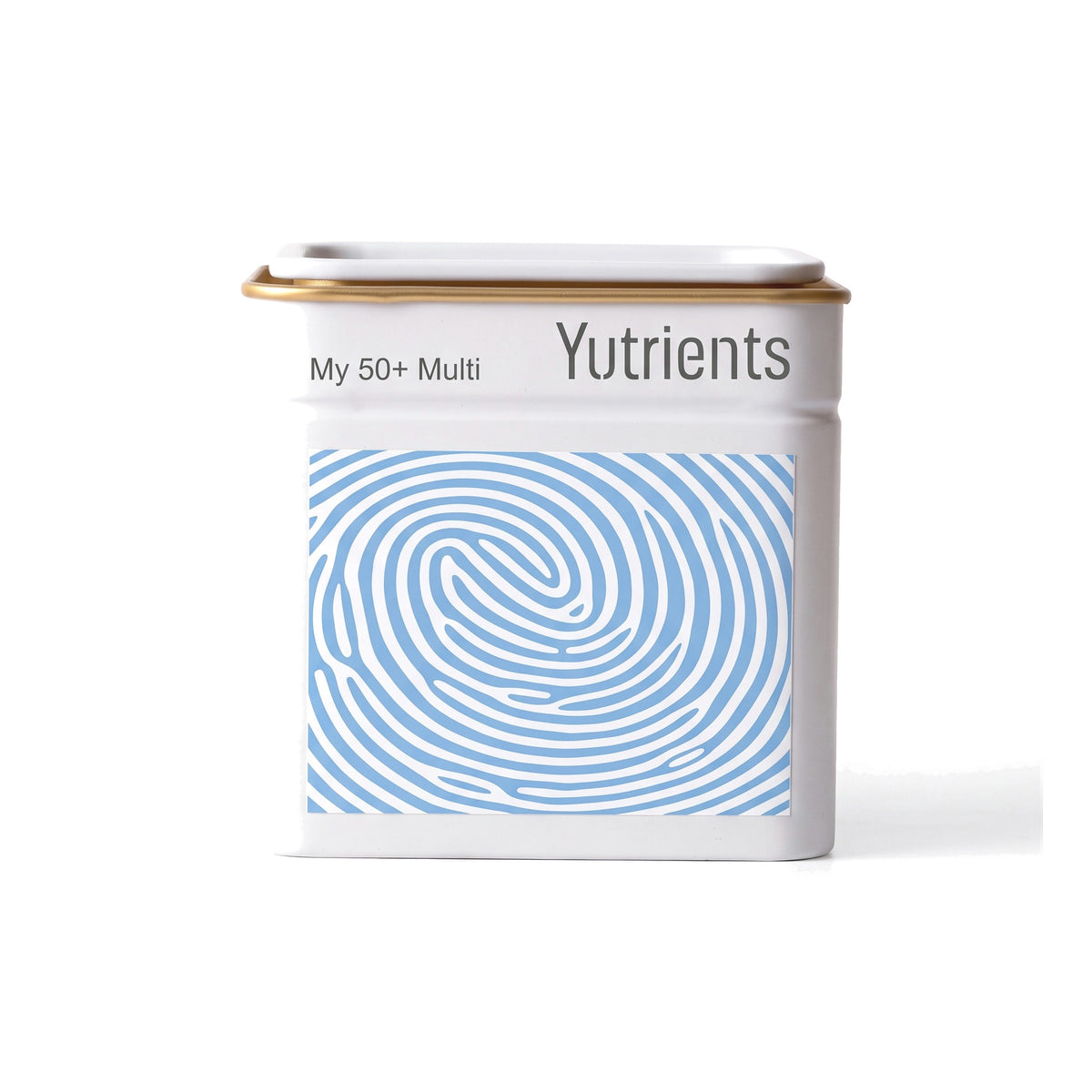 v3 Men's 50+ Multi Vitamin & Mineral — the tin, printed My 50+ Multi